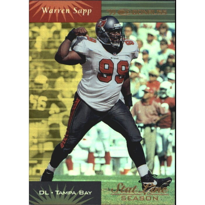 1999 Donruss Stat Line Season #129 Warren Sapp/42. rookie card picture