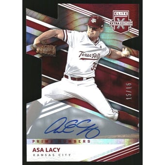 2020 Elite Extra Edition Signatures Prime Numbers A Die Cut #4 Asa Lacy/15