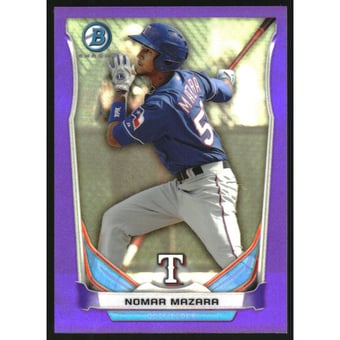 2014 Bowman Chrome Prospects Purple Refractors #BCP85 Nomar Mazara