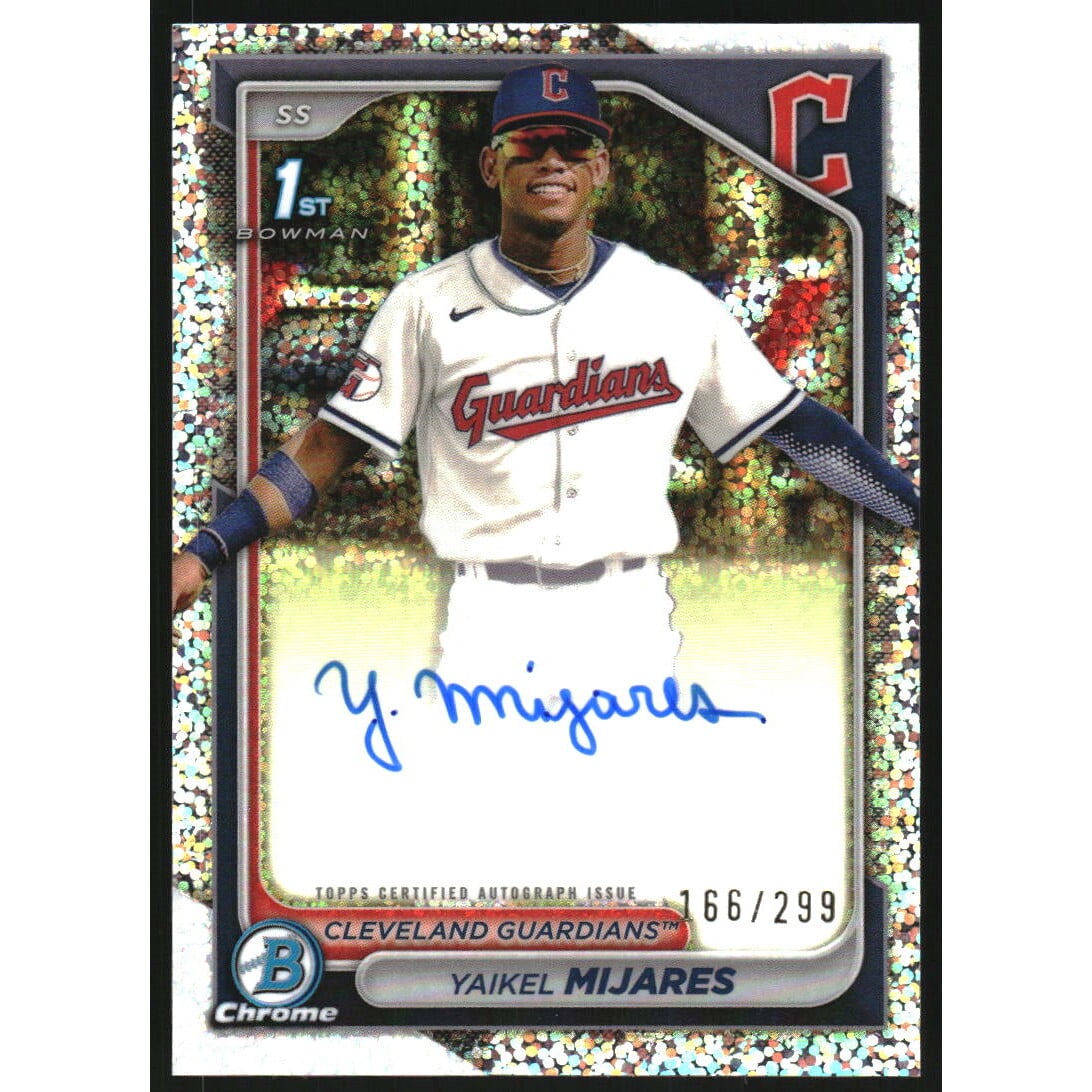 2024 Bowman Chrome Prospect Autographs Speckle Refractors #CPAYMI Yaikel Mijares