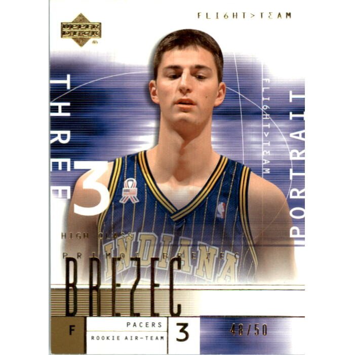 2001-02 Upper Deck Flight Team Gold #95 Primoz Brezec. rookie card picture