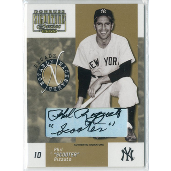 2003 Donruss Signature Notable Nicknames Autographs Decade #14 Phil Rizzuto
