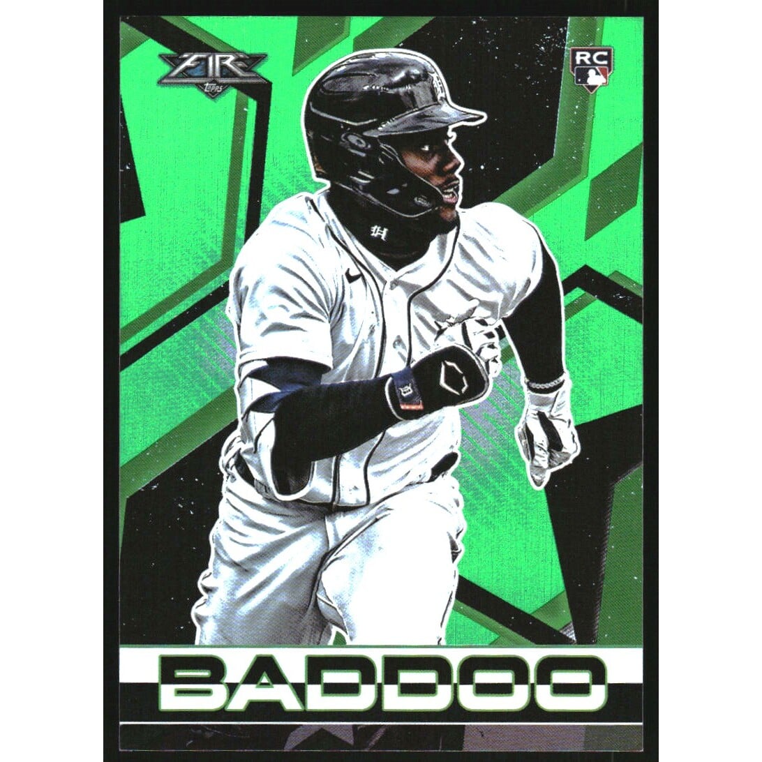 2021 Topps Fire Green #101 Akil Baddoo. rookie card picture