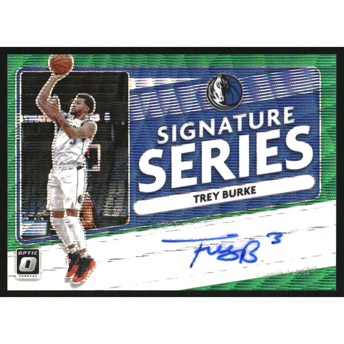 2020-21 Donruss Optic Signature Series Green Wave #37 Trey Burke. rookie card picture
