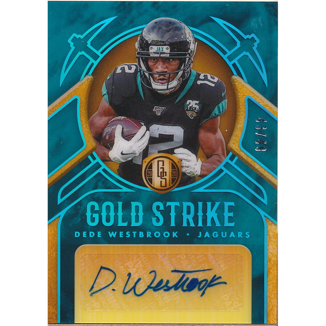 2020 Panini Gold Standard Gold Strike Autographs Platinum #14 Dede Westbrook/49. rookie card picture
