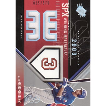 2003 SPx Winning Materials 375 #AR1B Alex Rodriguez Num