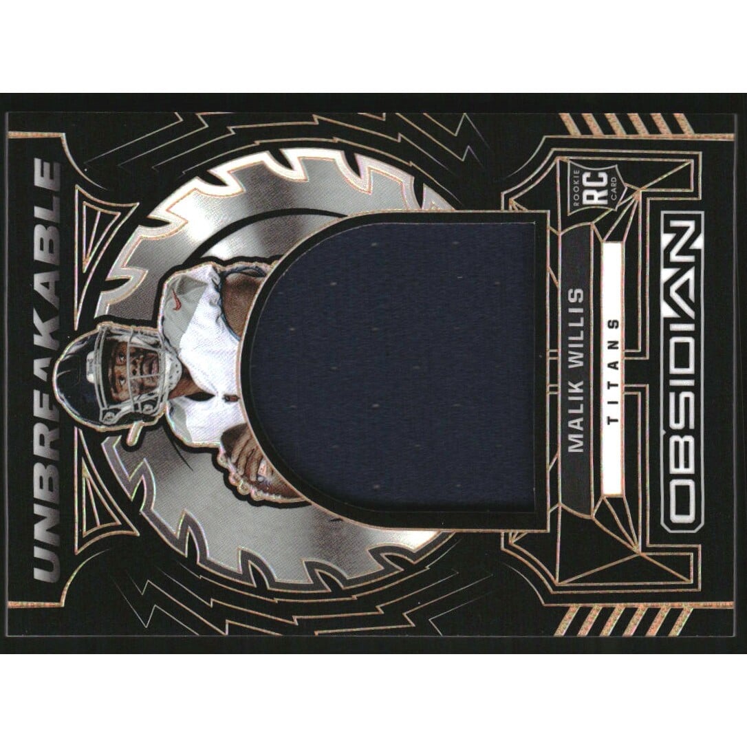 2022 Panini Obsidian Unbreakable Materials Electric Etch Orange #2 Malik Willis. rookie card picture