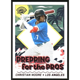 2024 Panini Prospect Edition Prepping for the Pros Pink #5 Christian Moore