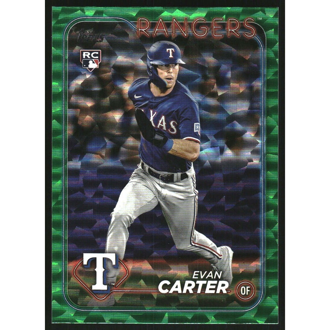2024 Topps Green Foil #280 Evan Carter. rookie card picture