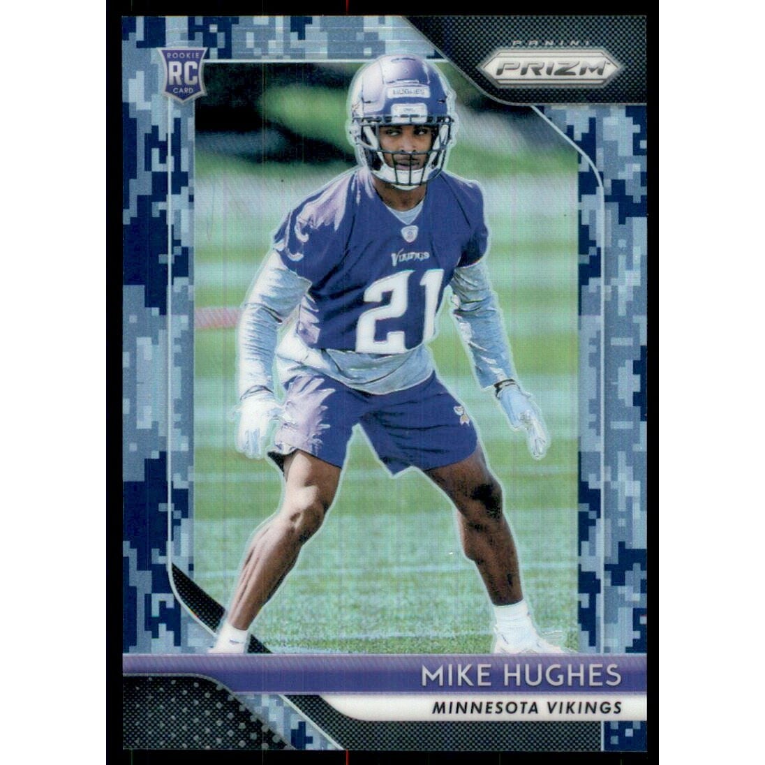 2018 Panini Prizm Prizms Camo #253 Mike Hughes. rookie card picture
