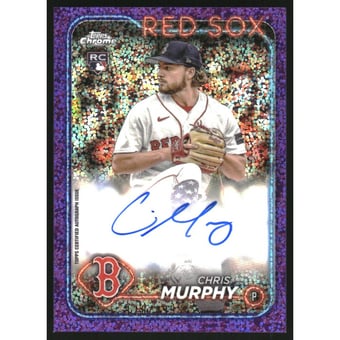 2024 Topps Chrome Rookie Autographs Purple Speckle Refractors #RACMU Chris Murphy