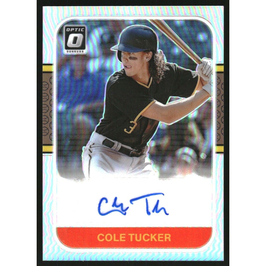 2021 Donruss Optic Retro '87 Signatures Holo #31 Cole Tucker. rookie card picture