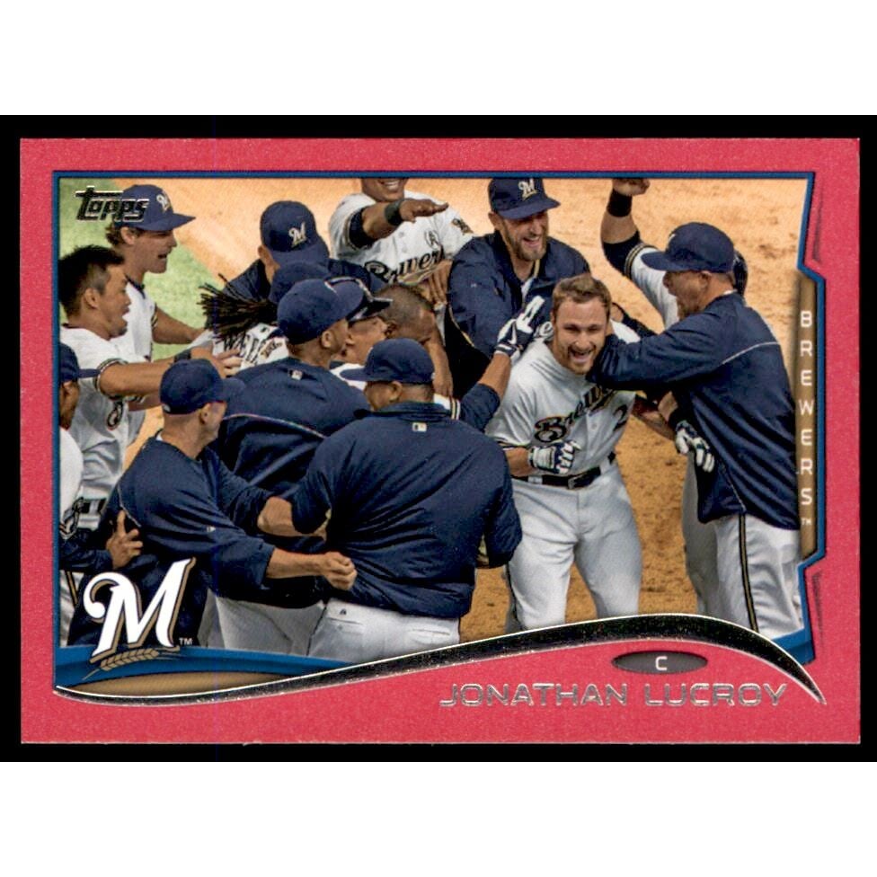 2014 Topps Mini Pink #285 Jonathan Lucroy. rookie card picture
