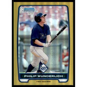 2012 Bowman Chrome Prospects Gold Refractors #BCP11 Philip Wunderlich
