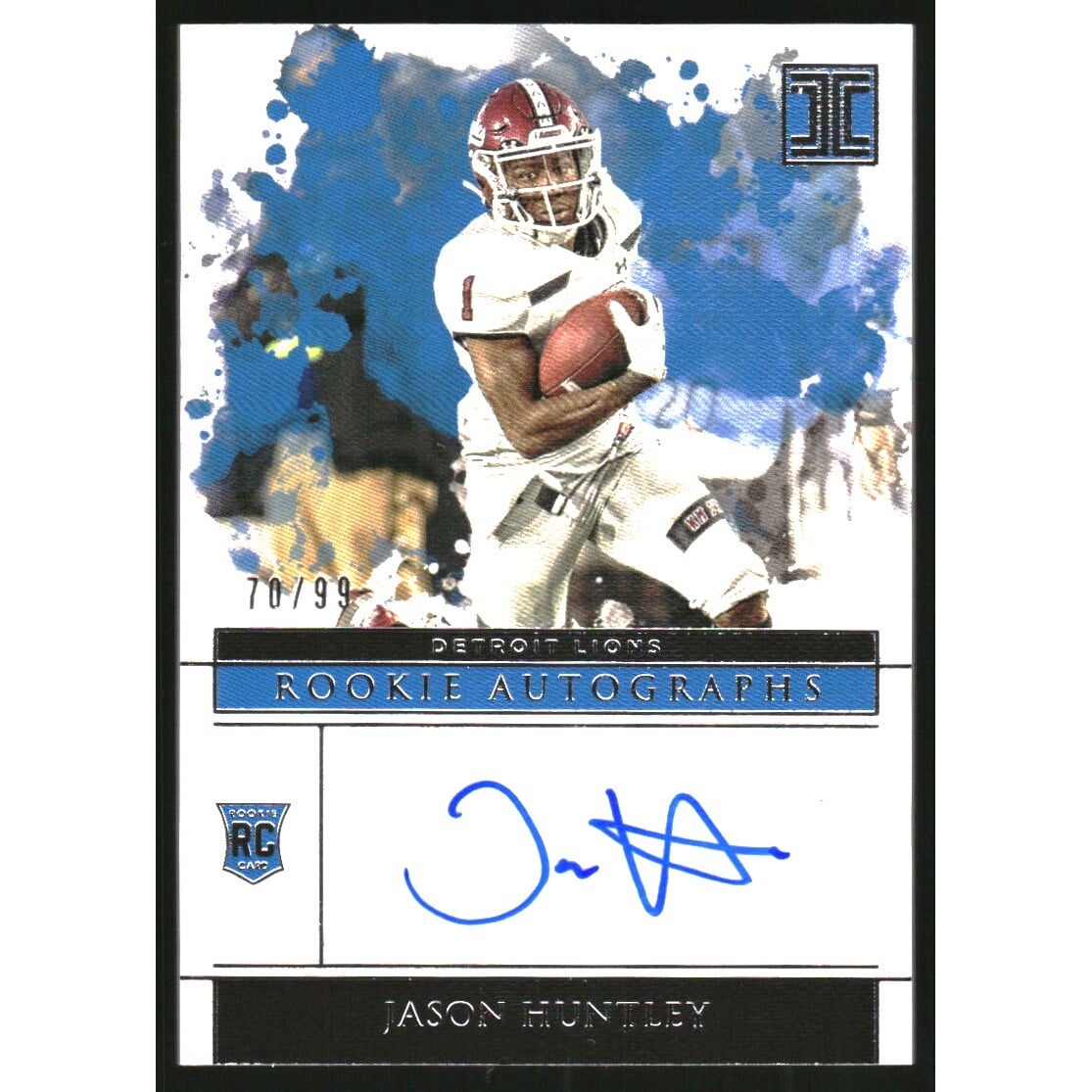 2020 Panini Impeccable Rookie Autographs #161 Jason Huntley. rookie card picture