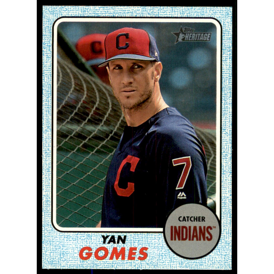 2017 Topps Heritage Blue #501 Yan Gomes. rookie card picture