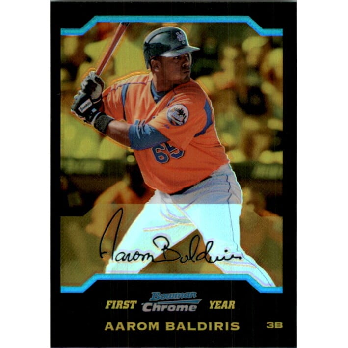 2004 Bowman Chrome Gold Refractors #167 Aarom Baldiris. rookie card picture
