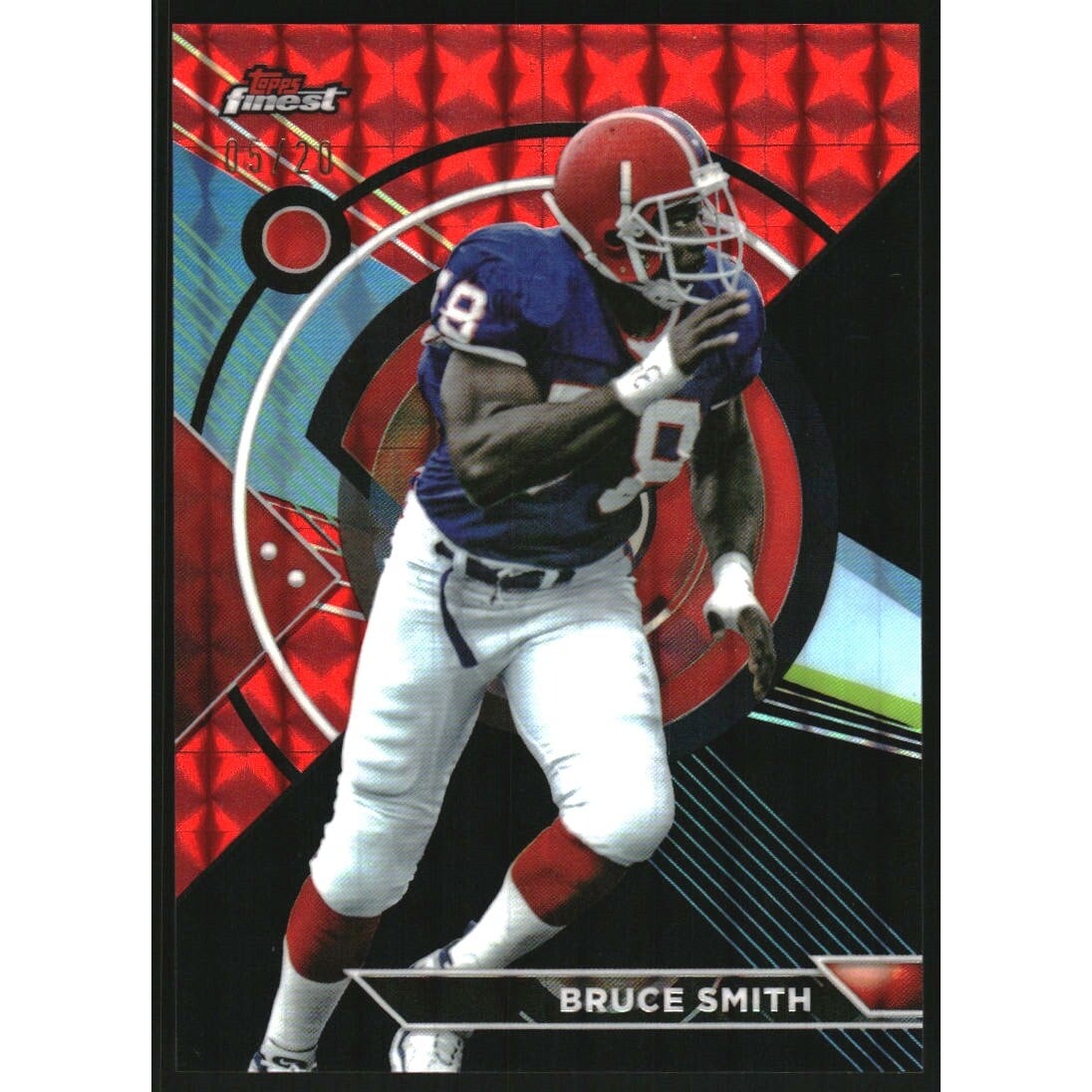 2023 Topps Composite Finest Black Red Geometric Refractors #155 Bruce Smith. rookie card picture