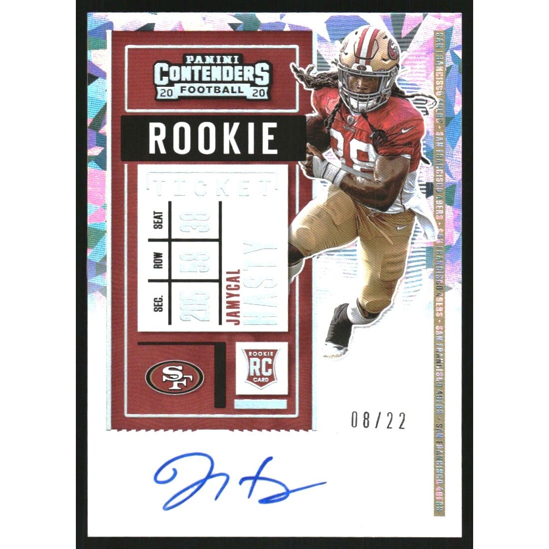 2020 Panini Contenders Cracked Ice #230A Jamycal Hasty AU. rookie card picture