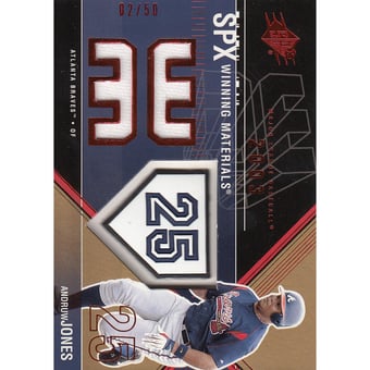 2003 SPx Winning Materials 50 #AJ2B Andruw Jones Num
