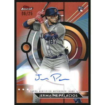2023 Finest Autographs Orange Refractors #FAJPA Jermaine Palacios