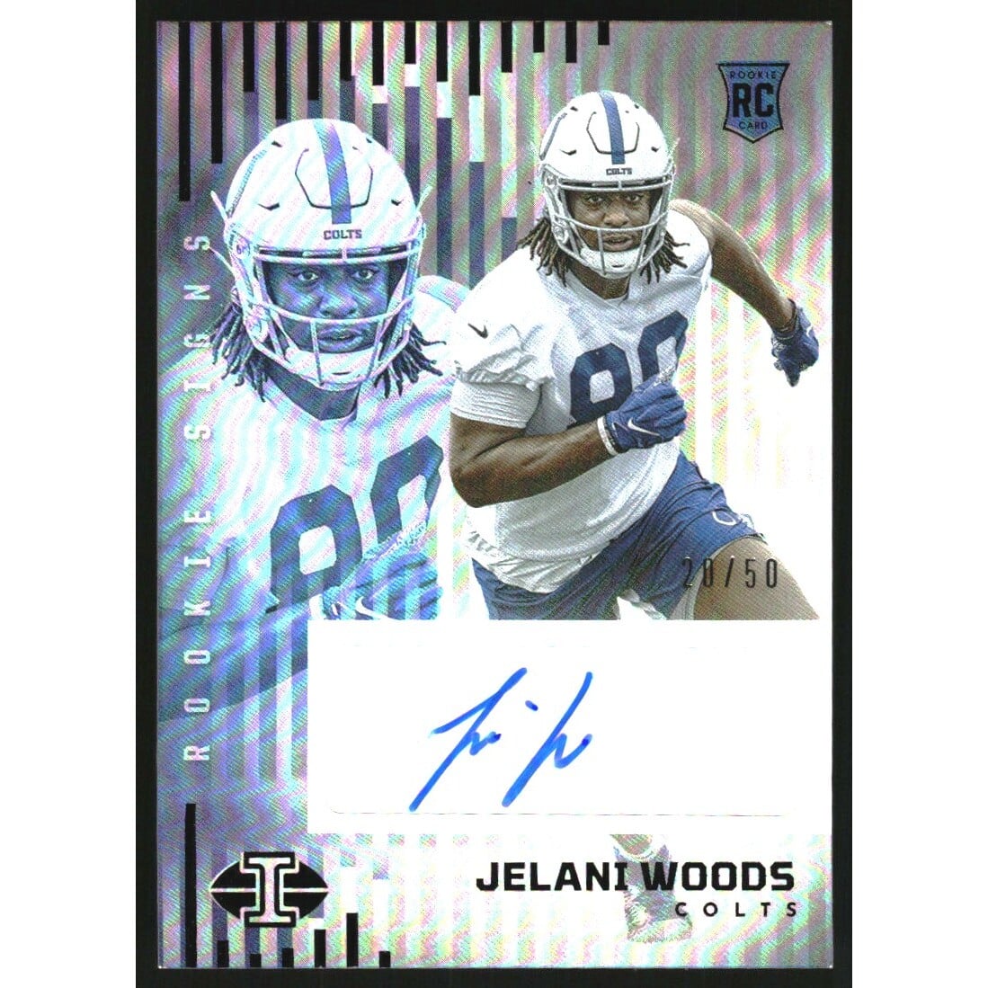 2022 Panini Illusions Rookie Signs Black #40 Jelani Woods. rookie card picture