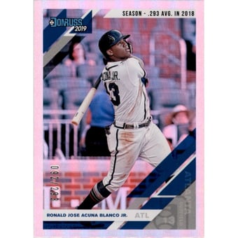 2019 Donruss Season Stat Line Variations #87 Ronald Acuna Jr./293