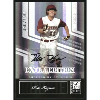 2007 Donruss Elite Extra Edition Signature Turn of the Century #127 Pete Kozma/100