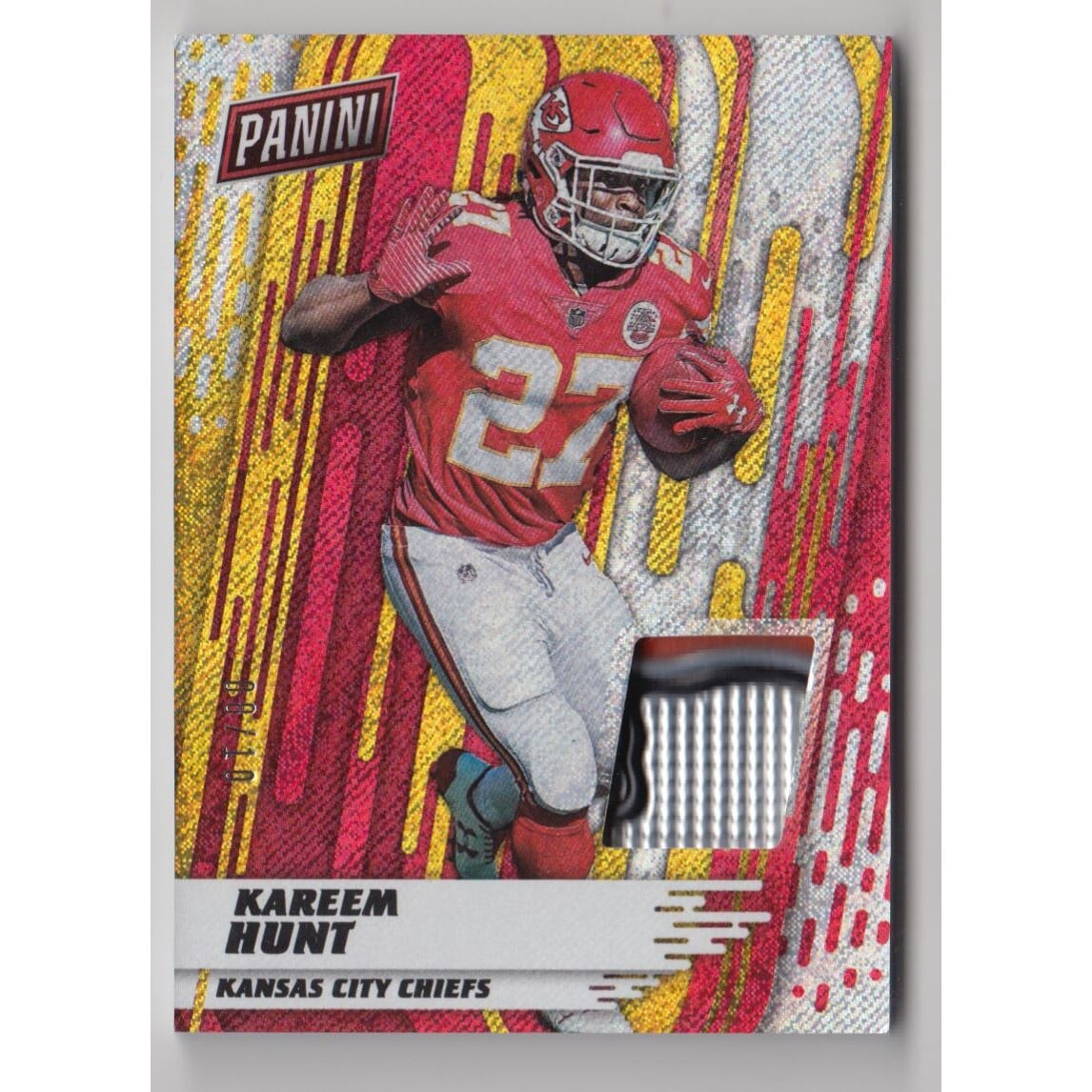 2017 Panini Kickoff Rookie Memorabilia Rapture #R18 Kareem Hunt. rookie card picture