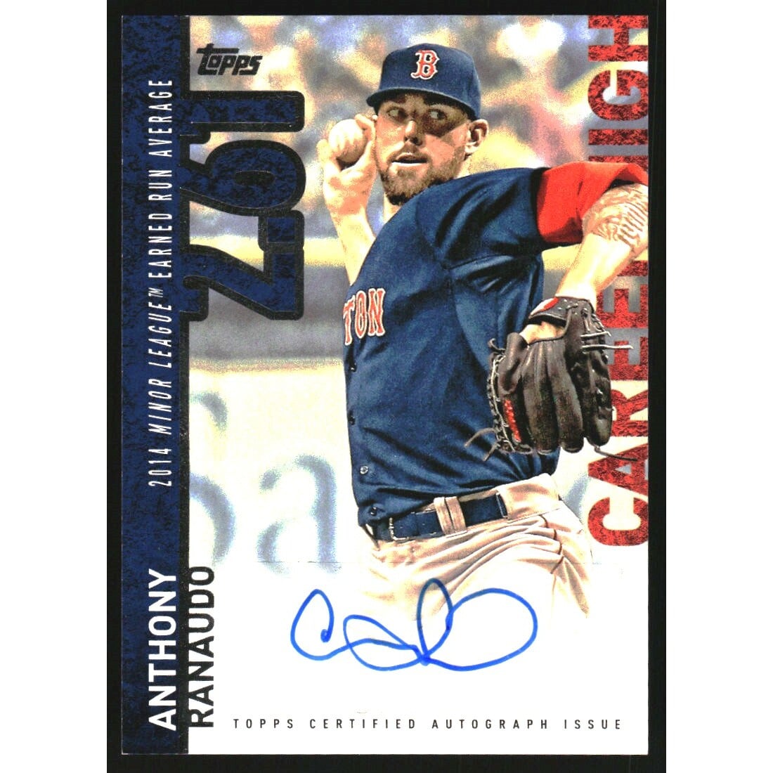 2015 Topps Career High Autographs #CHAAR Anthony Ranaudo S2. rookie card picture