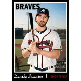 2019 Topps Heritage Black Border #316 Dansby Swanson