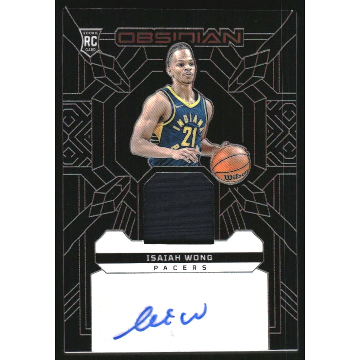 2023-24 Panini Obsidian Rookie Jersey Ink #22 Isaiah Wong/99