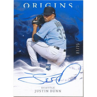2020 Panini Origins Signatures Blue #31 Justin Dunn/25