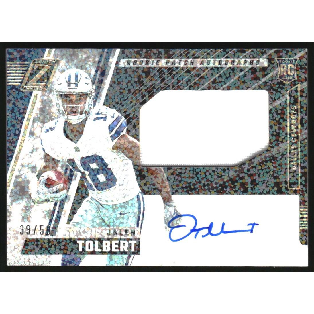 2022 Zenith Rookie Patch Autographs Sparkle #231 Jalen Tolbert