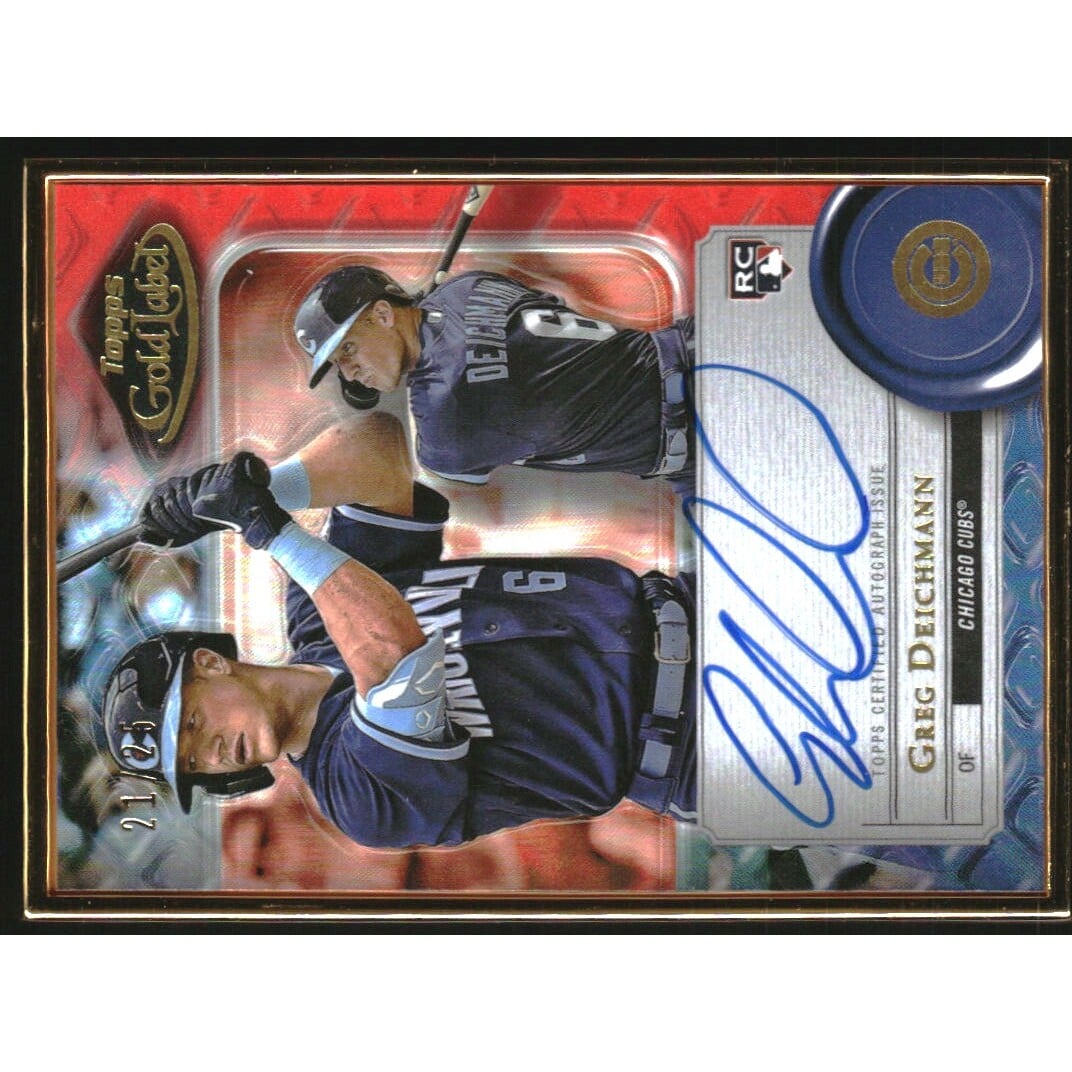 2022 Topps Gold Label Framed Autographs Red #FAGD Greg Deichmann. rookie card picture