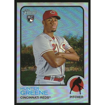 2022 Topps Heritage Chrome Refractors #694 Hunter Greene