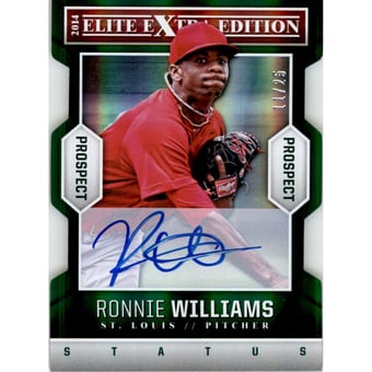 2014 Elite Extra Edition Prospects Signatures Status Emerald #98 Ronnie Williams