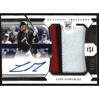 2021 Panini National Treasures #206 Luis Gonzalez JSY AU/99 RC