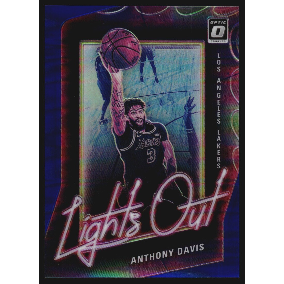 2020-21 Donruss Optic Lights Out Blue #14 Anthony Davis 2020-21 Donruss Optic Lights Out Blue #14 Anthony Davis