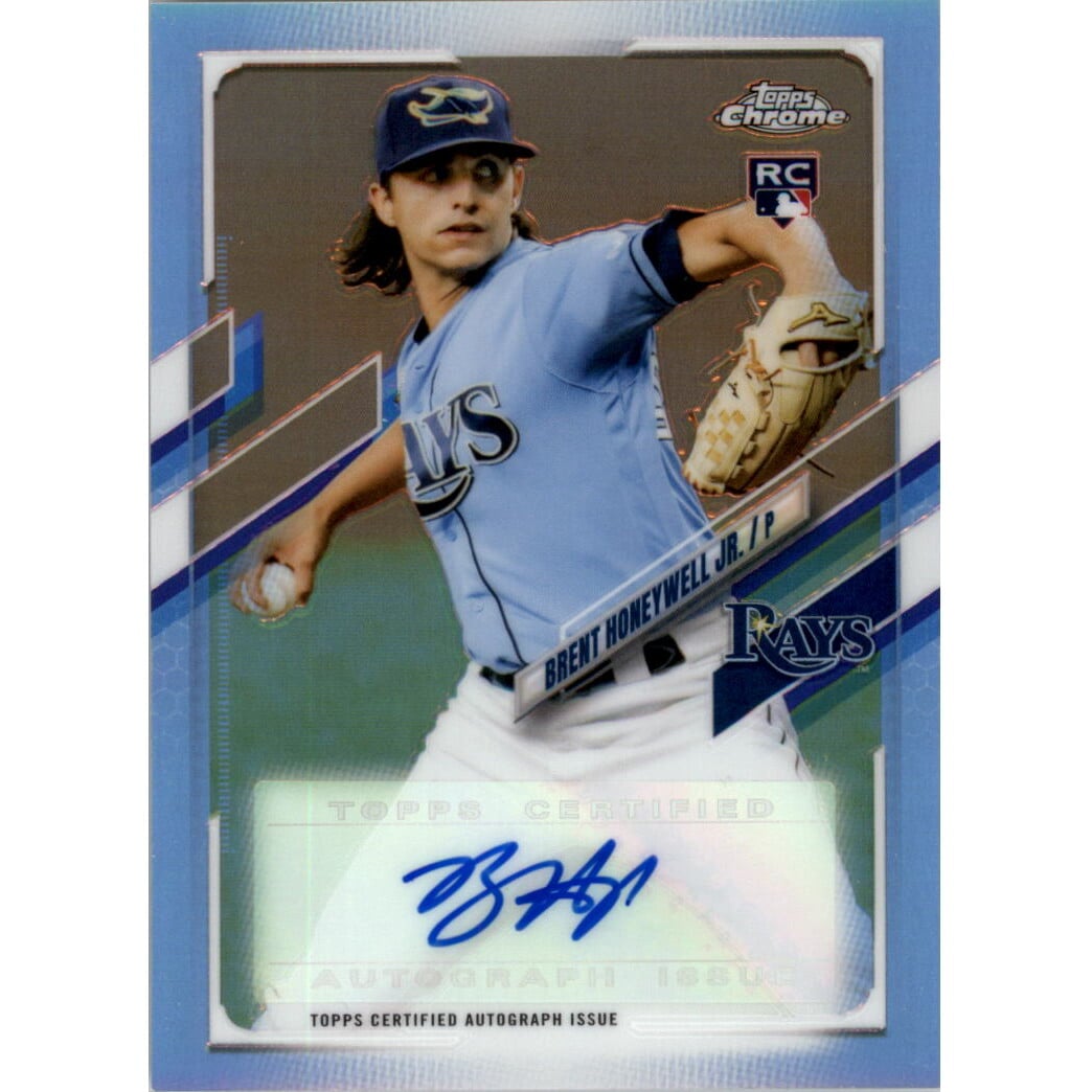 2021 Topps Chrome Update Autographs #CUSABH Brent Honeywell Jr.. rookie card picture