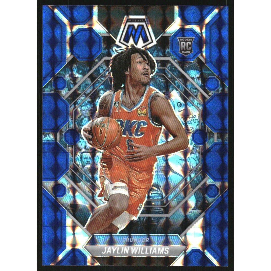 2022-23 Panini Mosaic Mosaic Blue #241 Jaylin Williams. rookie card picture