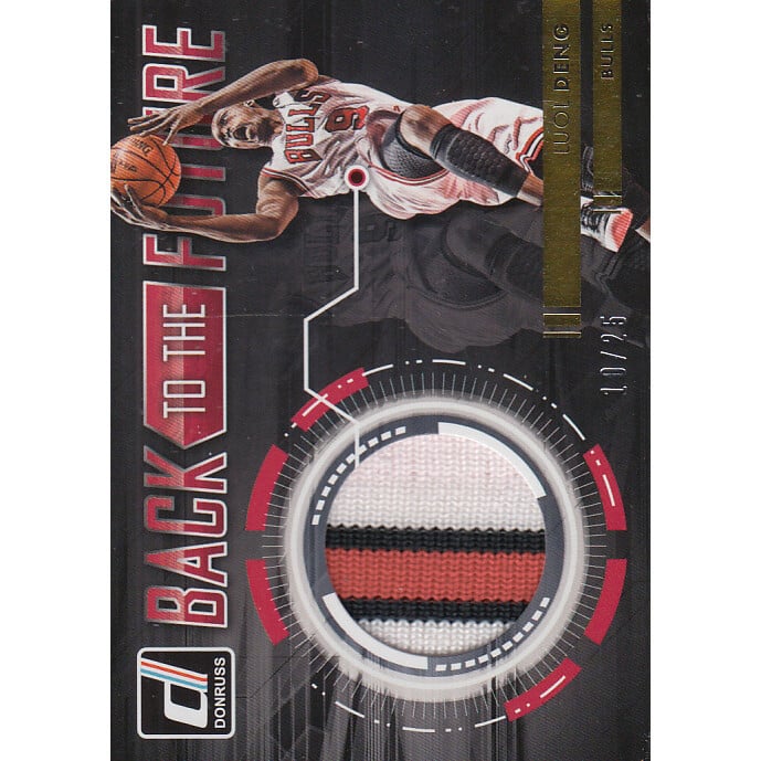 2015-16 Donruss Back to the Future Materials Prime #31 Luol Deng/25. rookie card picture