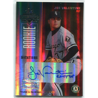 2003 Donruss Champions Autographs Notation #290 Joe Valentine/25
