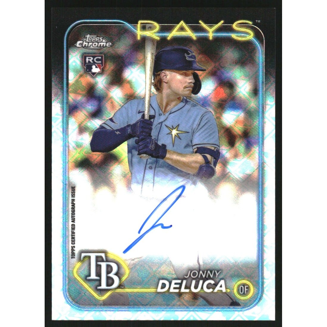 2024 Topps Chrome Logofractor Autographs #RCAJDE Jonny Deluca. rookie card picture