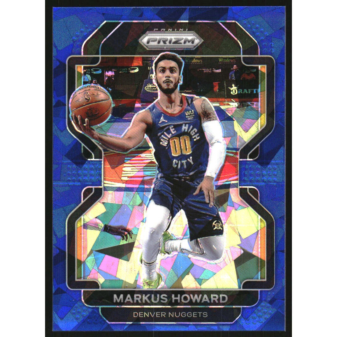 2021-22 Panini Prizm Prizms Blue Ice #218 Markus Howard. rookie card picture