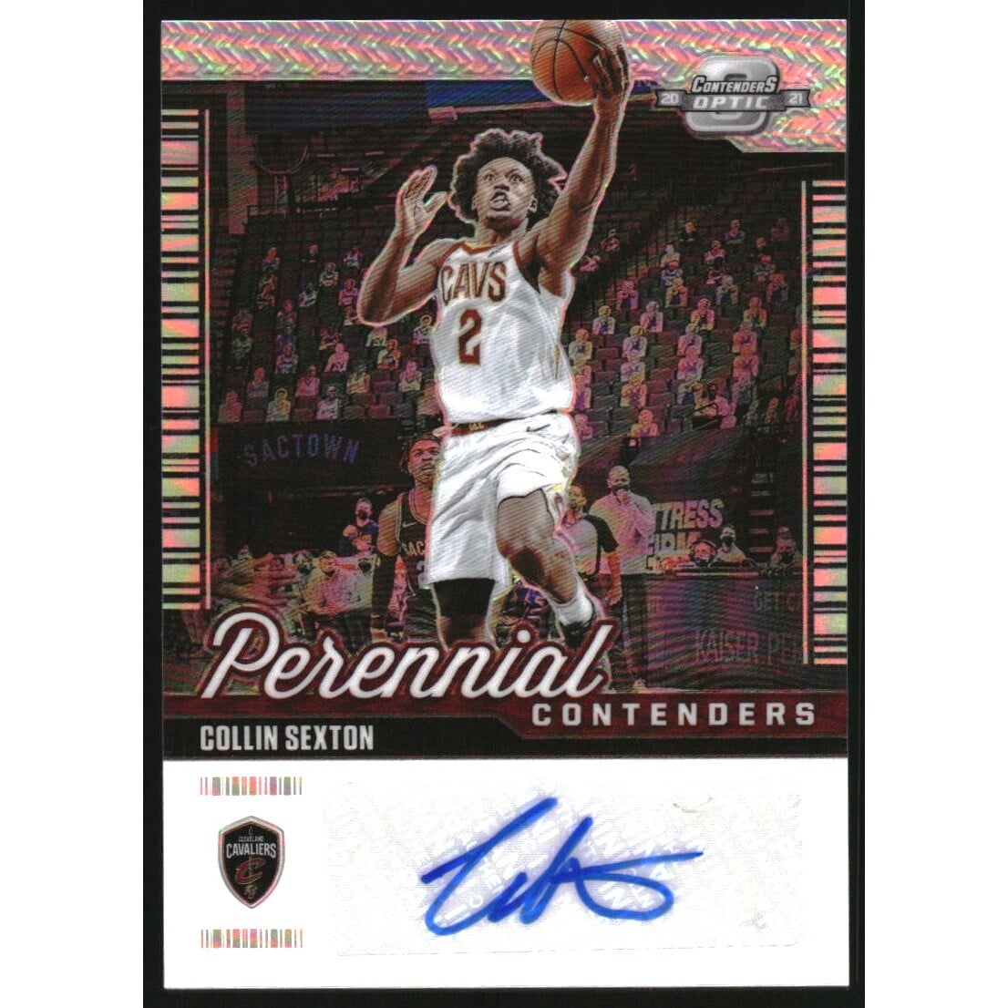 2020-21 Panini Contenders Optic Perennial Contenders Autographs #7 Collin Sexton/99. rookie card picture