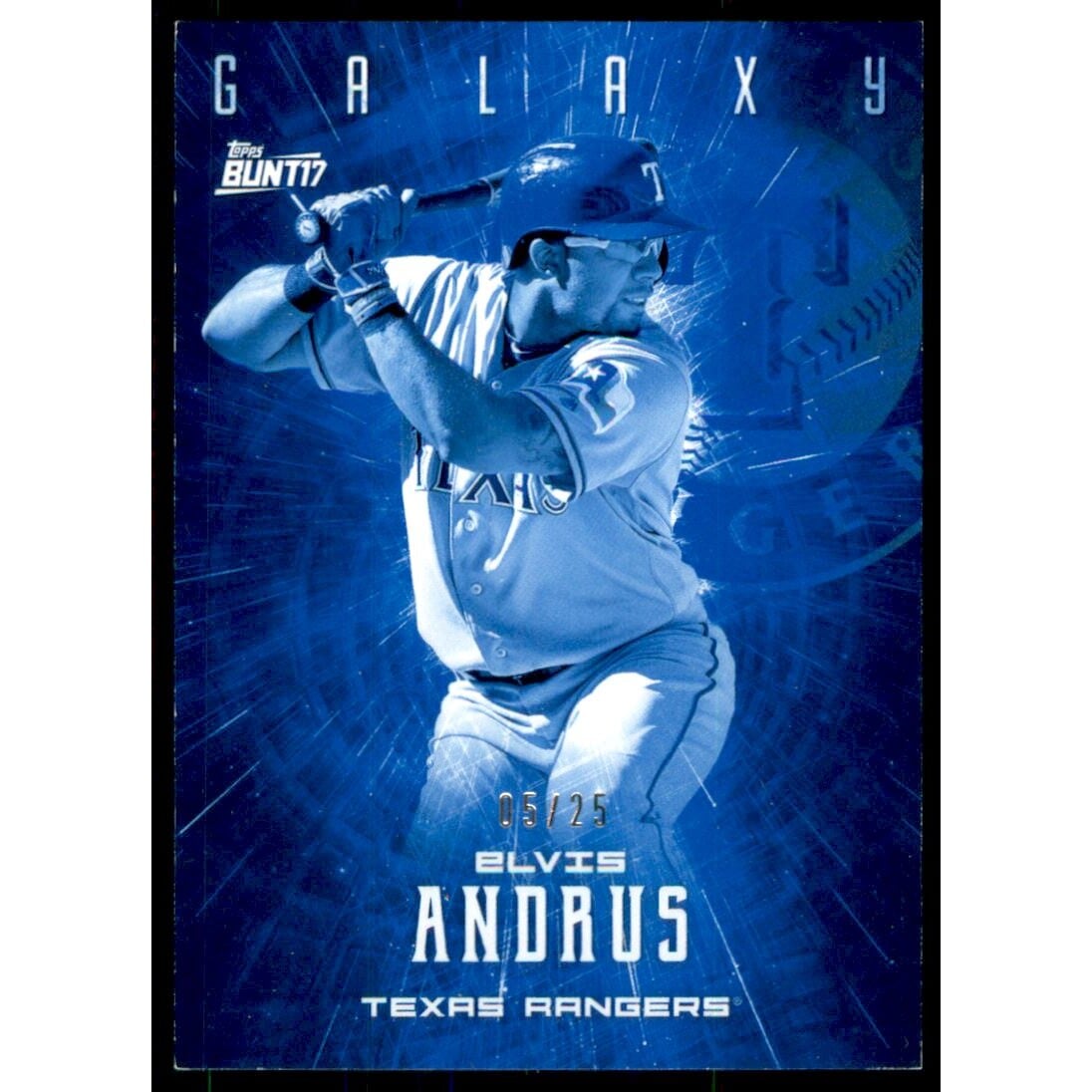 2017 Topps Bunt Galaxy Blue #GEA Elvis Andrus. rookie card picture