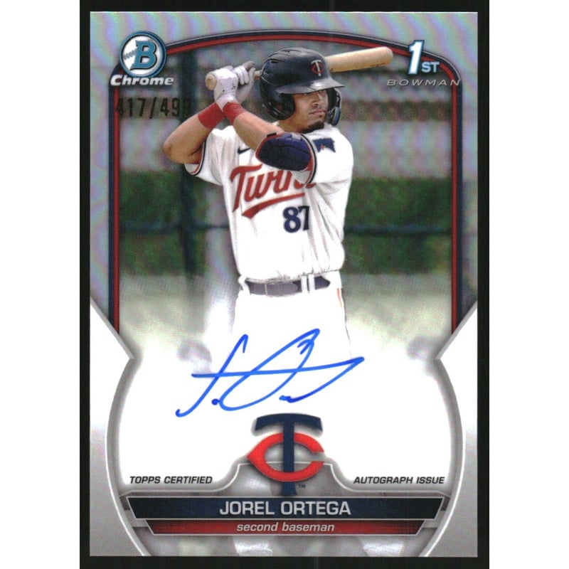 2023 Bowman Chrome Prospect Autographs Refractors #CPAJORT Jorel Ortega