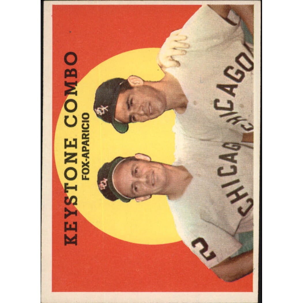 1959 Topps #408 Keystone Combo/Nellie Fox/Luis Aparicio. rookie card picture