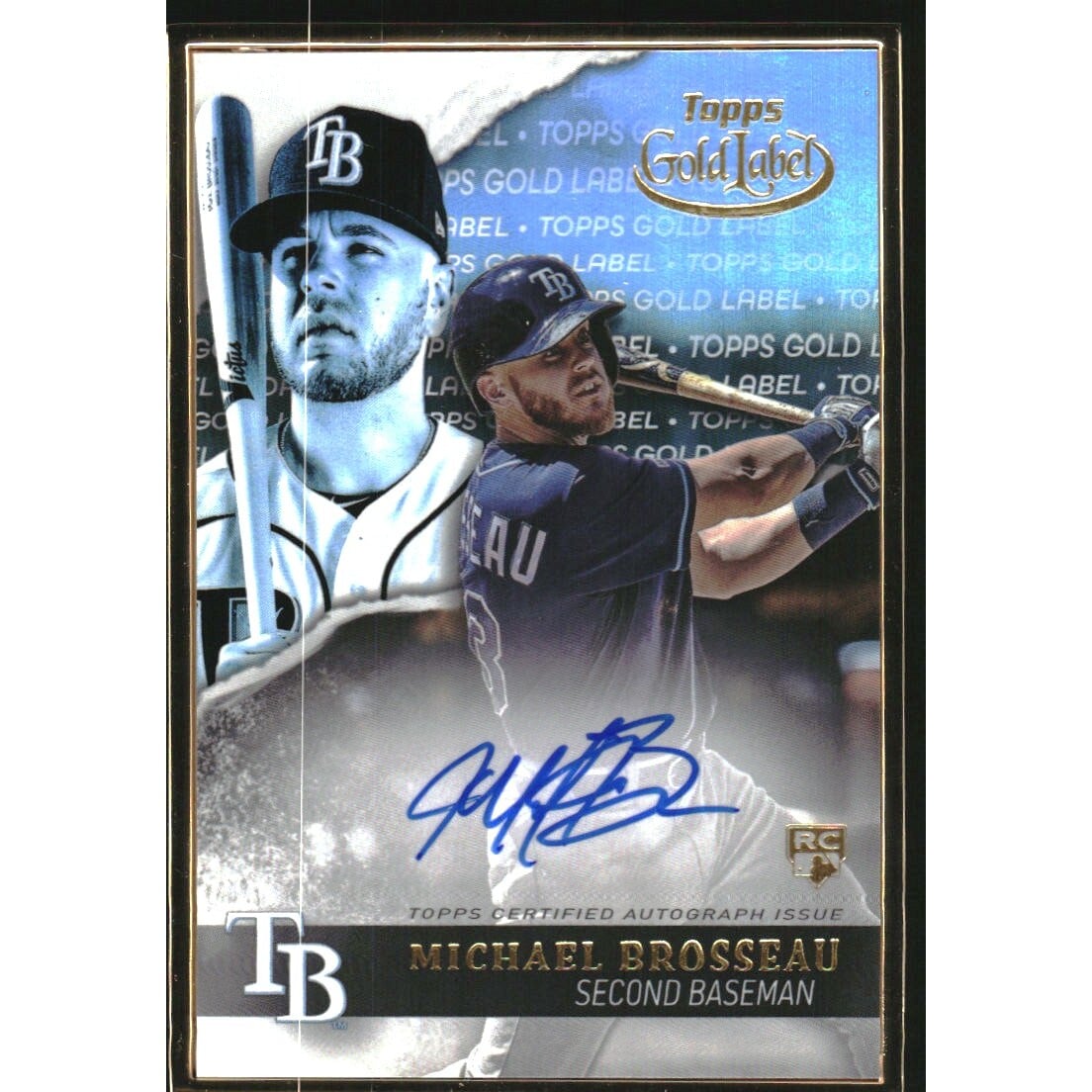 2020 Topps Gold Label Framed Autographs #GLAMB Michael Brosseau. rookie card picture